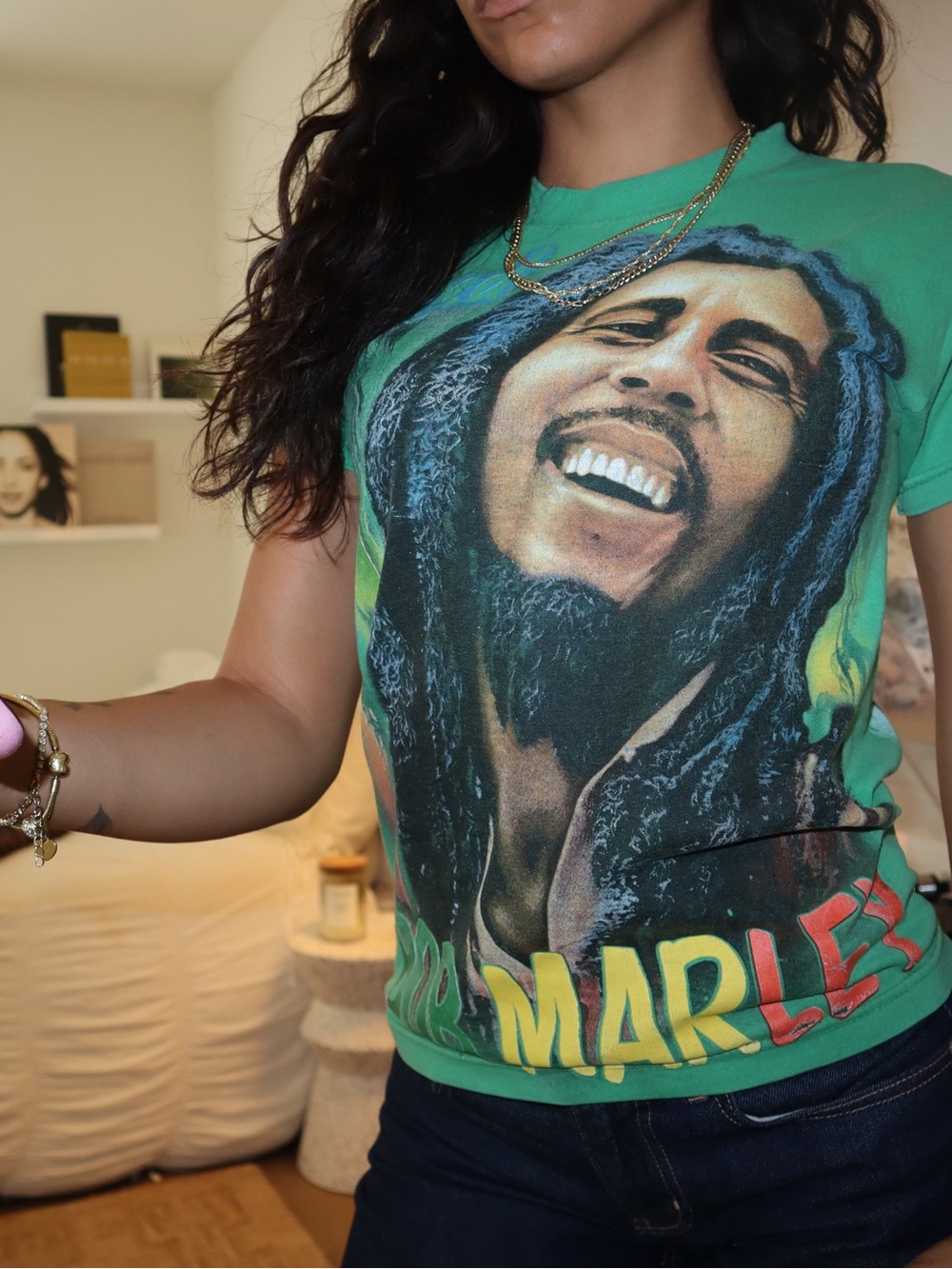 Vintage Green Bob Marley Tee